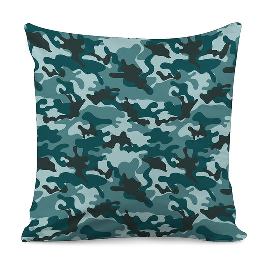 Forest Green Camouflage Print Pillow Cover