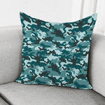 Forest Green Camouflage Print Pillow Cover