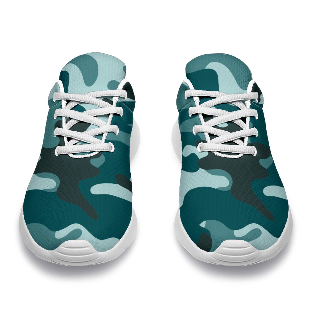 Forest Green Camouflage Print Sport Shoes GearFrost