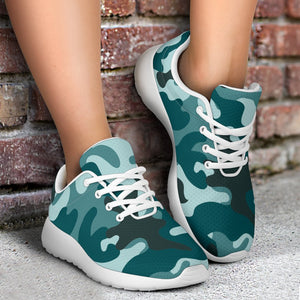 Forest Green Camouflage Print Sport Shoes GearFrost