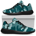 Forest Green Camouflage Print Walking Shoes