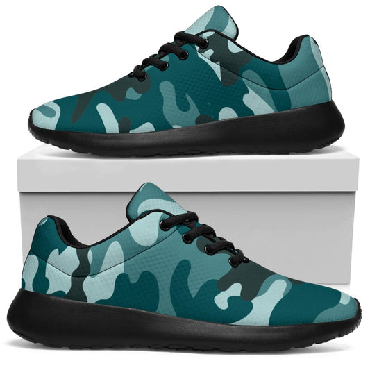 Forest Green Camouflage Print Sport Shoes GearFrost