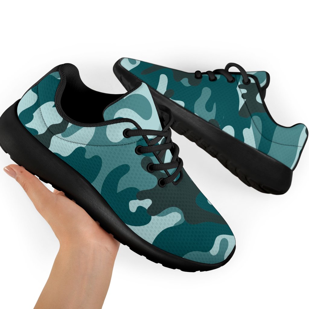 Forest Green Camouflage Print Sport Shoes GearFrost