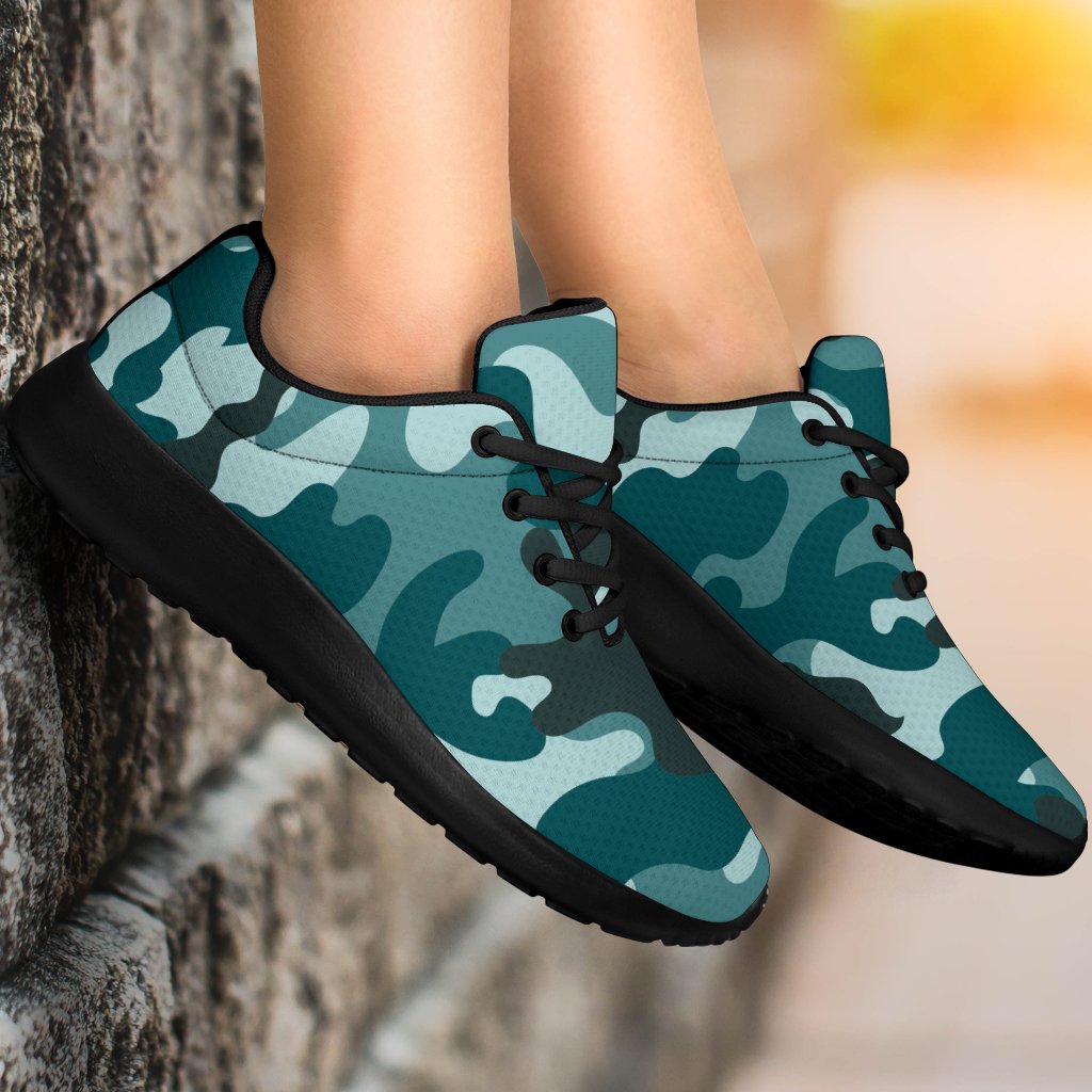 Forest Green Camouflage Print Sport Shoes GearFrost