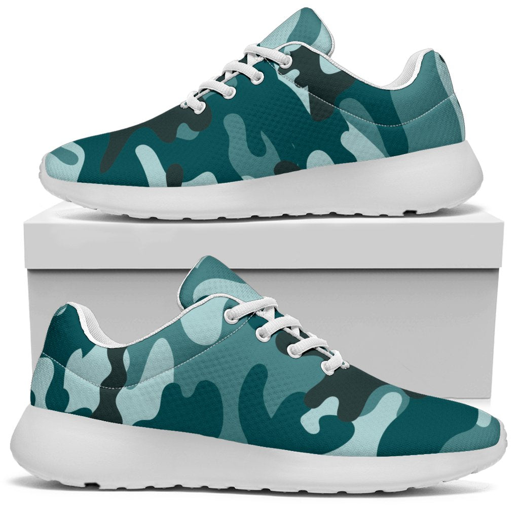 Forest Green Camouflage Print Sport Shoes GearFrost