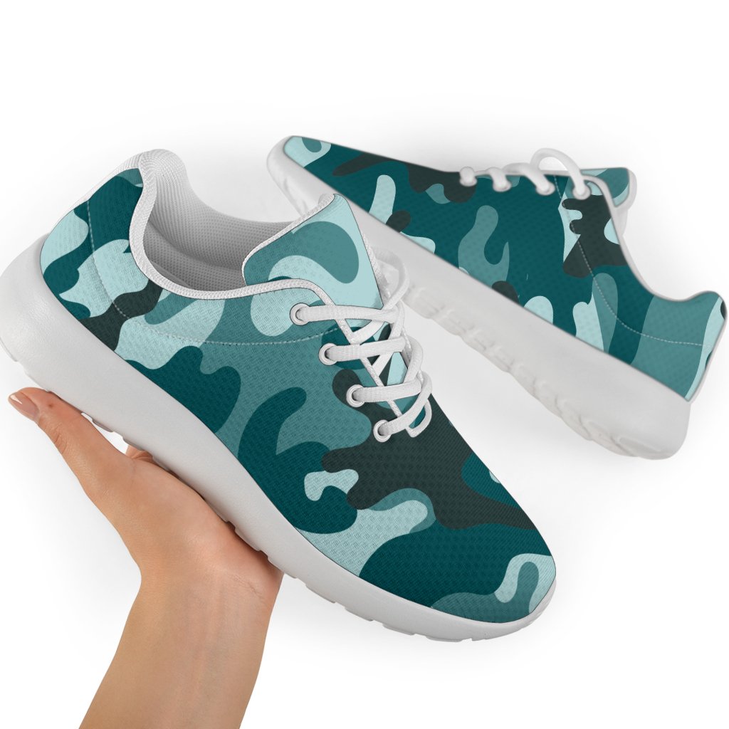 Forest Green Camouflage Print Sport Shoes GearFrost