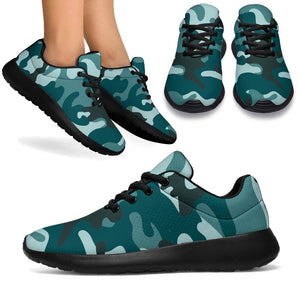 Forest Green Camouflage Print Sport Shoes GearFrost