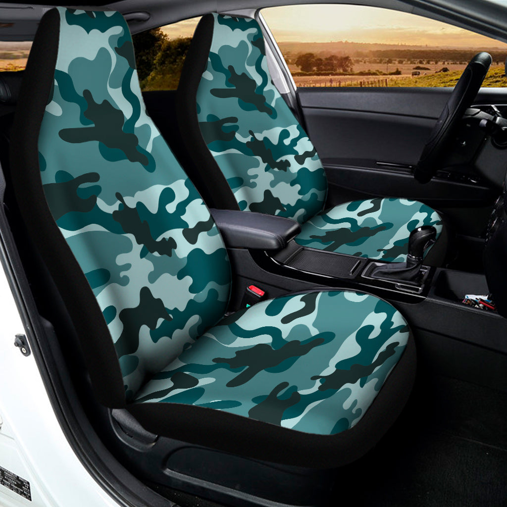 Forest Green Camouflage Print Universal Fit Car Seat Covers