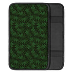 Forest Green Cannabis Leaf Print Car Center Console Cover