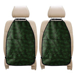 Forest Green Cannabis Leaf Print Car Seat Organizers