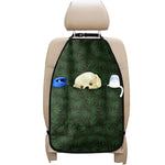 Forest Green Cannabis Leaf Print Car Seat Organizers