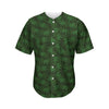 Forest Green Cannabis Leaf Print Men's Baseball Jersey