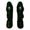 Forest Green Cannabis Leaf Print Muay Thai Shin Guard