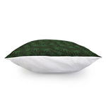 Forest Green Cannabis Leaf Print Pillow Cover