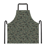 Forest Green Digital Camo Pattern Print Apron