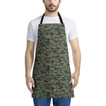Forest Green Digital Camo Pattern Print Apron