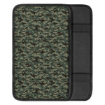 Forest Green Digital Camo Pattern Print Car Center Console Cover