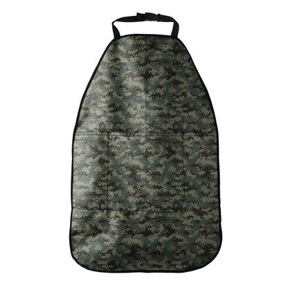 Forest Green Digital Camo Pattern Print Car Seat Organizers