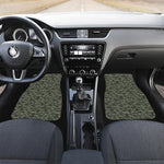 Forest Green Digital Camo Pattern Print Front and Back Car Floor Mats