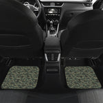 Forest Green Digital Camo Pattern Print Front and Back Car Floor Mats