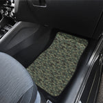 Forest Green Digital Camo Pattern Print Front and Back Car Floor Mats
