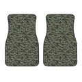 Forest Green Digital Camo Pattern Print Front Car Floor Mats
