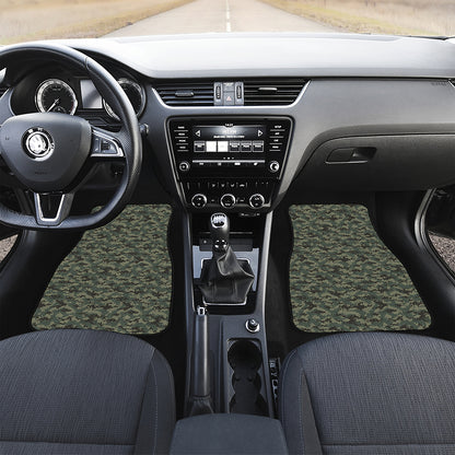 Forest Green Digital Camo Pattern Print Front Car Floor Mats