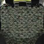 Forest Green Digital Camo Pattern Print Pet Car Back Seat Cover