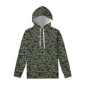 Forest Green Digital Camo Pattern Print Pullover Hoodie