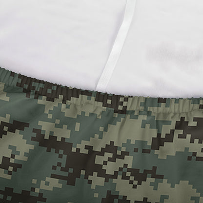 Forest Green Digital Camo Pattern Print Sofa Cover