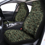 Forest Green Digital Camo Pattern Print Universal Fit Car Seat Covers