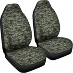 Forest Green Digital Camo Pattern Print Universal Fit Car Seat Covers