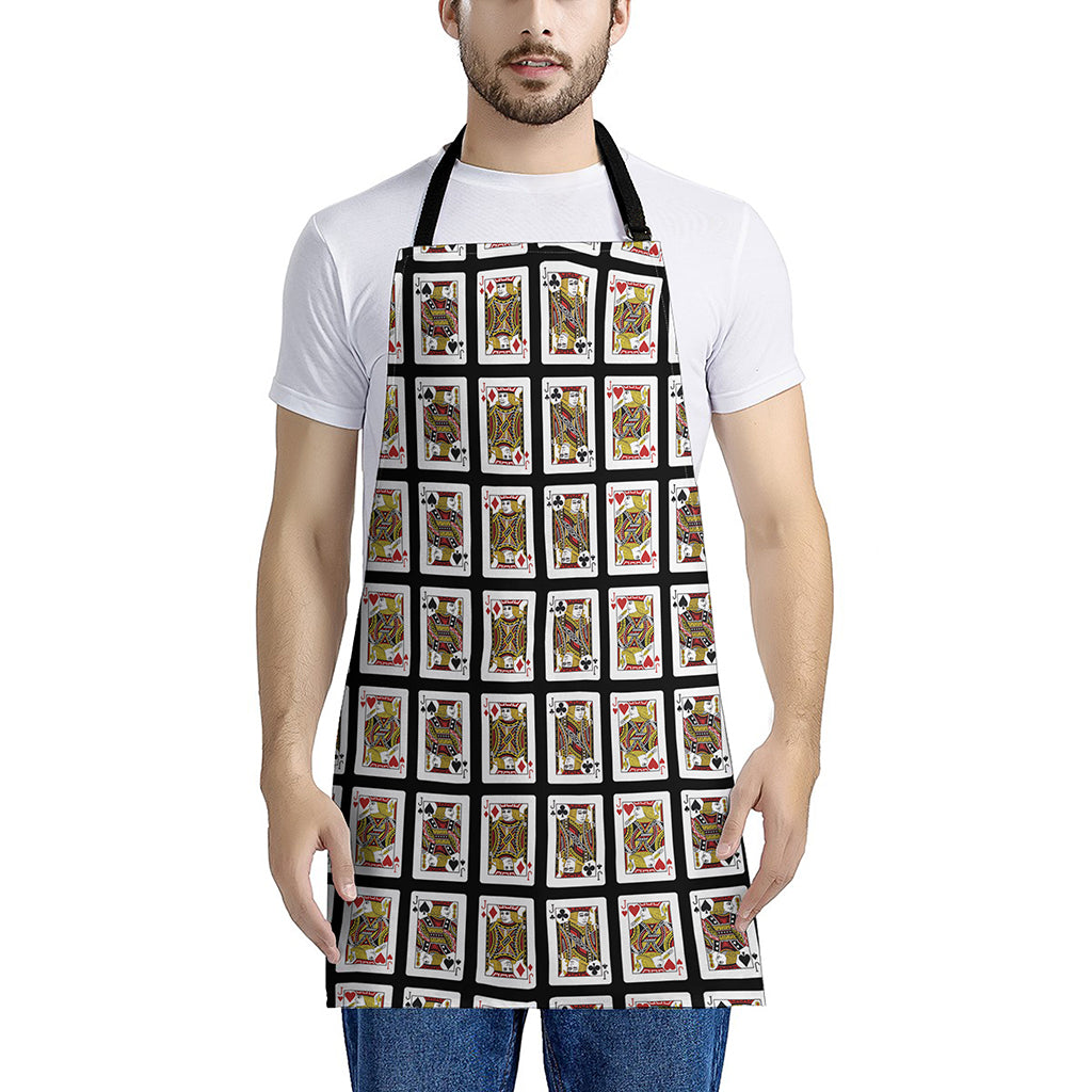 Four Jacks Playing Cards Pattern Print Apron