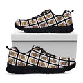 Four Jacks Playing Cards Pattern Print Black Running Shoes