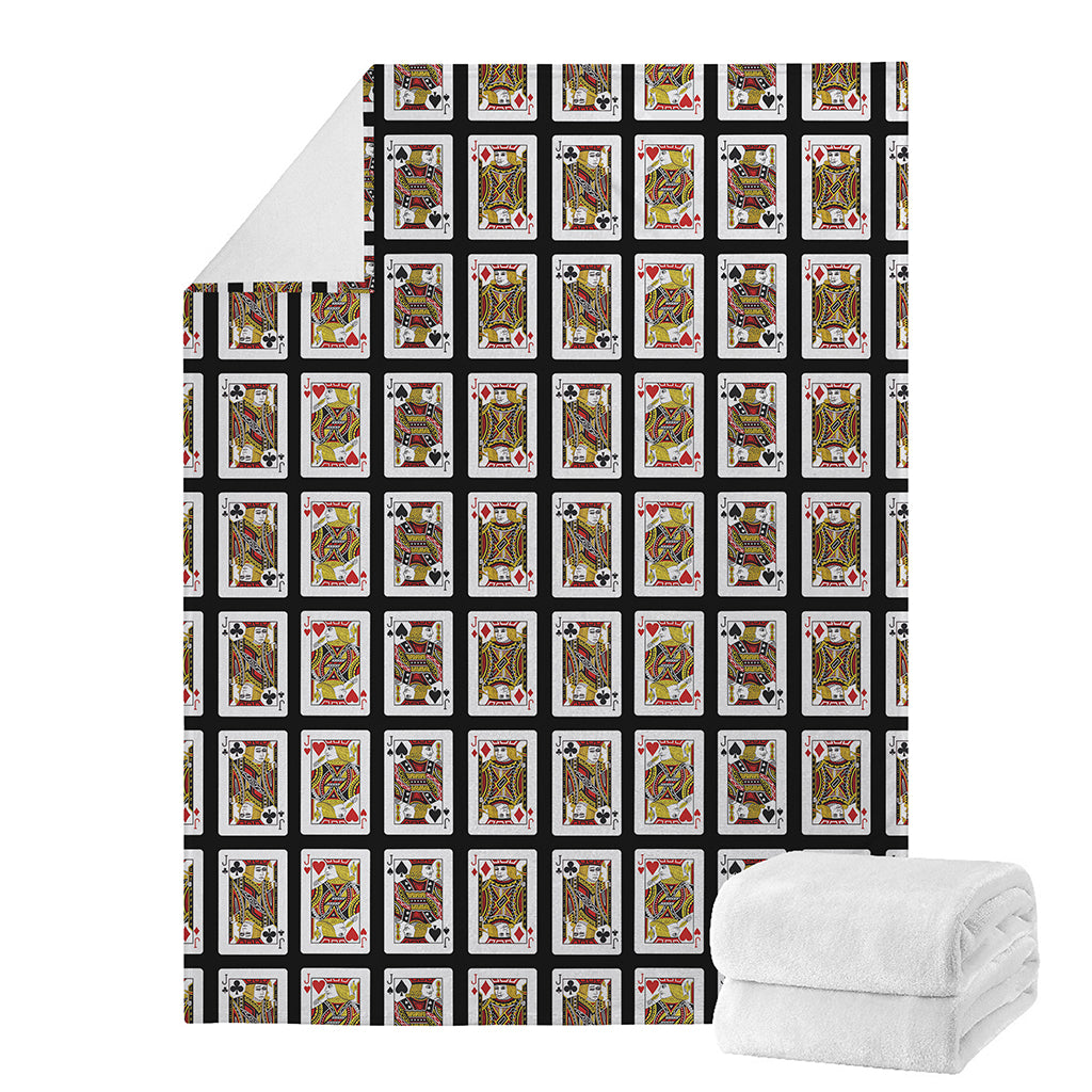 Four Jacks Playing Cards Pattern Print Blanket