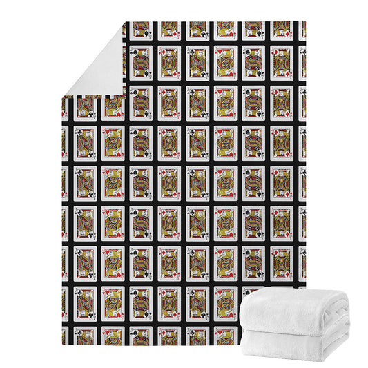 Four Jacks Playing Cards Pattern Print Blanket