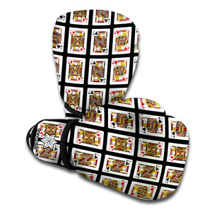 Four Jacks Playing Cards Pattern Print Boxing Gloves