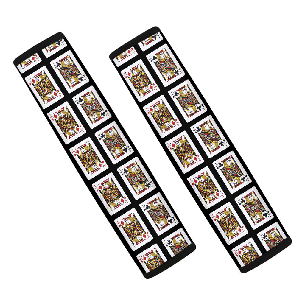 Four Jacks Playing Cards Pattern Print Car Seat Belt Covers