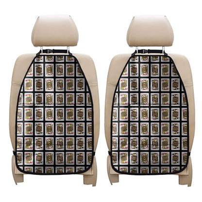 Four Jacks Playing Cards Pattern Print Car Seat Organizers