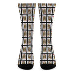 Four Jacks Playing Cards Pattern Print Crew Socks