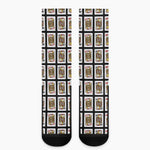 Four Jacks Playing Cards Pattern Print Crew Socks