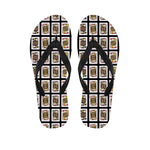 Four Jacks Playing Cards Pattern Print Flip Flops
