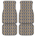 Four Jacks Playing Cards Pattern Print Front and Back Car Floor Mats
