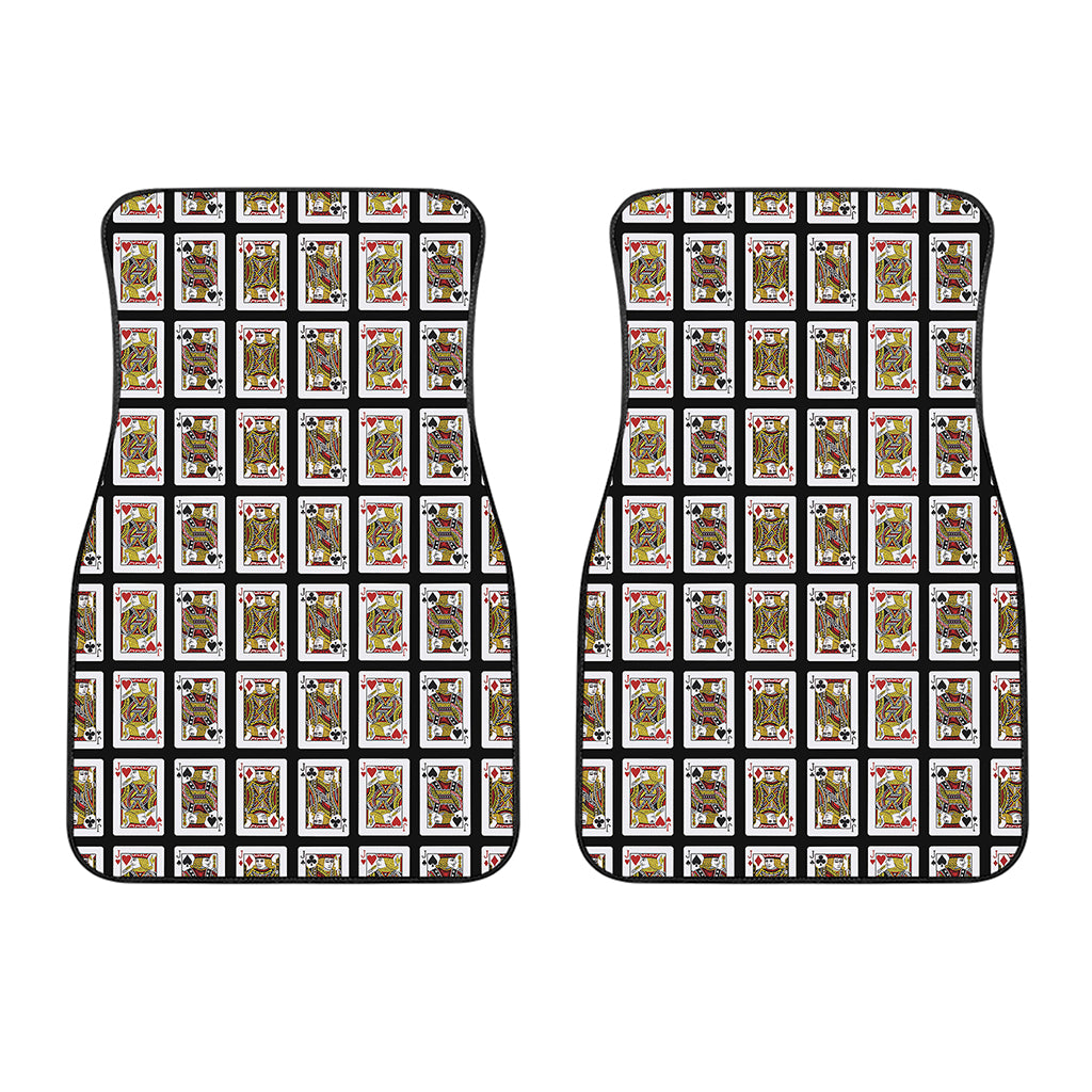 Four Jacks Playing Cards Pattern Print Front Car Floor Mats