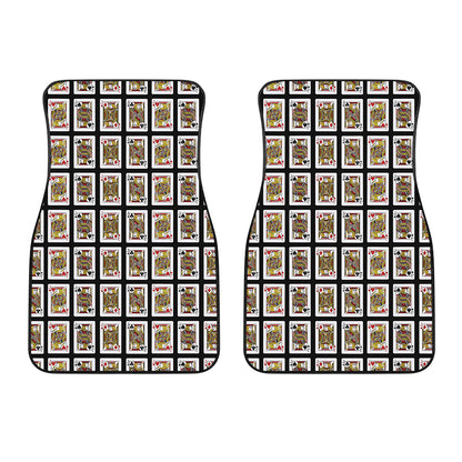 Four Jacks Playing Cards Pattern Print Front Car Floor Mats