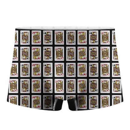 Four Jacks Playing Cards Pattern Print Men's Boxer Briefs