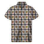 Four Jacks Playing Cards Pattern Print Men's Short Sleeve Shirt