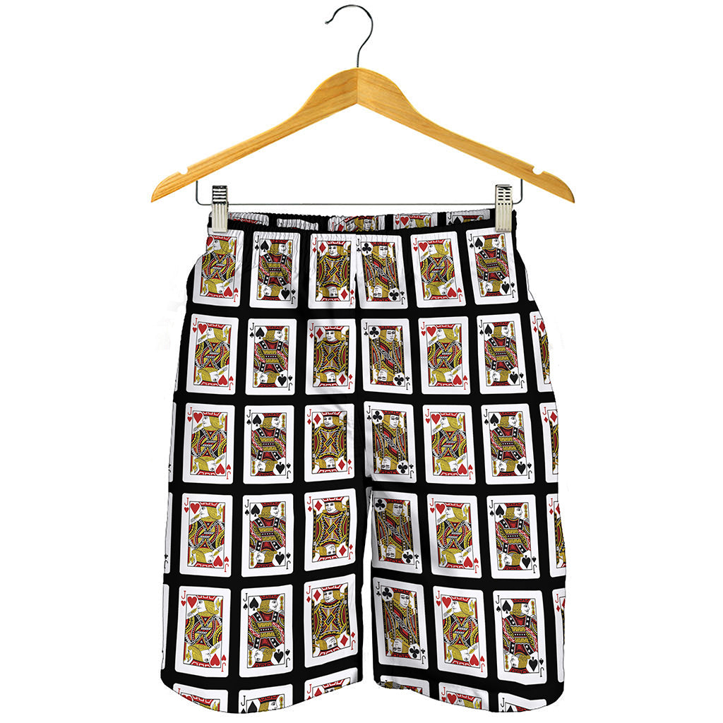 Four Jacks Playing Cards Pattern Print Men's Shorts