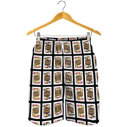 Four Jacks Playing Cards Pattern Print Men's Shorts