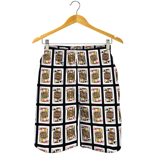 Four Jacks Playing Cards Pattern Print Men's Shorts